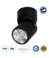 GLOBOSTAR® DETRONIC 60503 Κινούμενο Downlight Σποτ LED 10W 1350lm 24° AC 220-240V IP20 Ψυχρό Λευκό 6000K - Bridgelux COB Chip & TÜV SÜD Driver - Μαύρο Ματ - Μ9 x Π9 x Υ16cm - 5 Χρόνια Εγγύηση